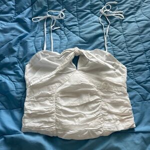 Free People Shoulder Tie Rouched Top